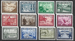 ALLEMAGNE   -   1939  .   Y&T N° 640 à 651 ** .  Série Complète. - Unused Stamps