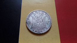BELGIQUE LEOPOLD II TRES BELLE 2 FRANCS 1867 AVEC CROIX ARGENT - 2 Francs