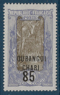 FRANCE Colonies Françaises OUBANGUI N°68b** 0.85c Sur 1fr Violet & Brun Variété Sans Surcharge F TTB - Ongebruikt