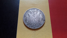 BELGIQUE LEOPOLD II TRES BELLE 2 FRANCS 1868 AVEC CROIX ARGENT - 2 Francs