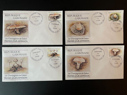 Gabon Gabun 1990 Mi. 1066 - 1069 FDC 1er Jour Cover Champignons Mushrooms Pilze - Paddestoelen