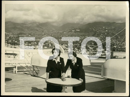 60s AMATEUR PHOTO SHIP LINER PAQUEBOT CREW PAQUETE PRINCIPE PERFEITO FUNCHAL MADEIRA PORTUGAL AT229 - Barcos