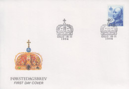 Enveloppe  FDC   1er   Jour   NORVEGE   Roi  HARALD V   1994 - FDC