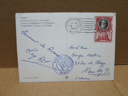 POSTE VATICANE Carte Postale Avec Oblitération 1954 - Cartas & Documentos