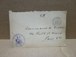 Cachet Militaire Sur Enveloppe GOUVERNEMENT MILITAIRE DE PARIS LE CONSEIL DE GUERRE 1917 - Oorlog 1914-18