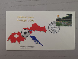 2004 Sonderbeleg EM Endrunde Schweiz - Kroatien 0:0 - Cartas & Documentos