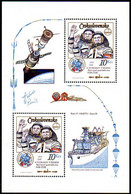 CZECHOSLOVAKIA 1983 Joint Soviet-Czech Space Flight Block MNH / **.  Michel Block 53 - Blocks & Sheetlets