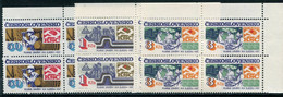 CZECHOSLOVAKIA 1983 Socialist Construction Blocks Of 4 MNH / **.  Michel 2730-32 - Nuevos