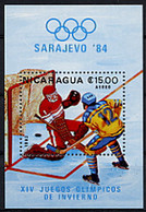 Nicaragua, 1983, Olympic Winter Games Sarajevo, Ice Hockey, MNH, Michel Block 153 - Nicaragua