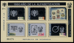 Nicaragua, 1980, International Year Of The Child, Illiteracy, Rowland Hill, Overprinted, MNH, Michel Block 124 - Nicaragua