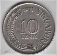 @Y@    Singapore  10  Cents 1971        (4604) - Singapour