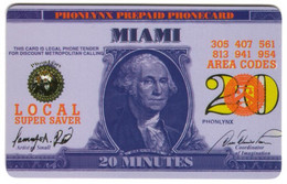 20m Miami Local (Design Very Similar To $1. USA Currency: Washington) - Phone/Smart Card(s) - Stamps & Coins