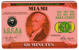 60m Miami Local (Design Very Similar To $10. USA Currency: Hamilton) - Phone/Smart Card(s) - Stamps & Coins
