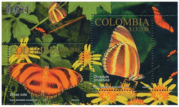 (041) Colombia / Colombie / 2002 / Animals / Butterflies Sheet / Bf / Bloc Papillons / Falter  ** / Mnh Michel BL 53 - Colombia