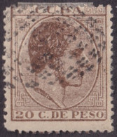 1884-301 CUBA SPAIN ALFONSO XII 1884 20c PHILATELIC FORGERY. - Préphilatélie