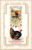 Thanksgiving Greetings With Turkey 1913 - Thanksgiving