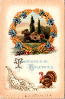 Thanksgiving Greetings With Turkey 1910 - Thanksgiving