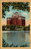 Texas Dallas Cliff Towers Hotel From Lake Cliffs Curteich - Dallas