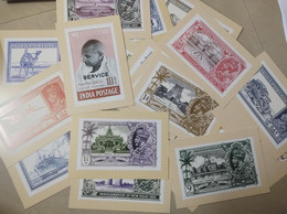 India 2020 Postcards Of British India Stamps QV Total 24 Postcards 1931 , 1935 , 1937 (**) Inde Indien - Cartas & Documentos