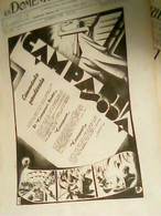 Supplemento LA DOMENICA DEL CORRIERE N°17 1933 CAMPARI SODA  ILLUSTRATA FONTANA CIRIO LIBRO MASSAIA C923 - First Editions