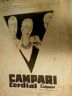 Supplemento LA DOMENICA DEL CORRIERE N°42 1935 CAMPARI CORDIAL ILLUSTRATA G MUGGIANI CIRIO PISELLI C938 - First Editions