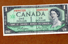 (Canada)  Billet De 1 Dollar CENTENAIRE CONFEDERATION  CANADIENNE  1967  (PPP33288) - Kanada