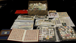 ACCUMULATION IN CARTON Incl. Quantity Of M/Sheets, British Commonwealth On Hagners, France Red Cross Booklets, GB 1d Sta - Autres & Non Classés