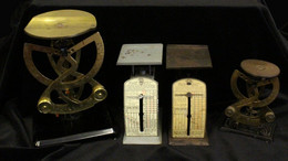 POSTAL SCALES Pair - Tin Plate & Brass Postal Balances Incl. Tiny Example Marked On Base COLUMBUS And Patented In Austri - Autres & Non Classés
