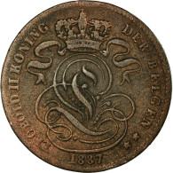 Monnaie, Belgique, Leopold II, Centime, 1887, TB+, Cuivre, KM:34.1 - 1 Cent