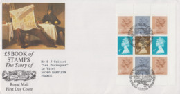 Enveloppe  FDC  1er  Jour   GRANDE  BRETAGNE   Bloc  Feuillet   Carnet   De   Prestige     Série  Courante   1985 - 1981-1990 Decimal Issues