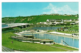 Ref 1502 - Postcard - Cold Knap Bathing Pool Barry - Glamorgan Wales Swimming Pool - Glamorgan