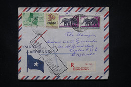 CONGO - Enveloppe En Recommandé De Léopoldville Pour Londres En 1961, Affranchissement Varié - L 110707 - Andere & Zonder Classificatie