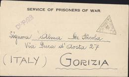 Service Of Prisoners Of War 25 Camp P.O.W C/o G.P.O Bombay Inde Censure Passed By Censor + DHP/23 + Ufficio Censura - Altri & Non Classificati