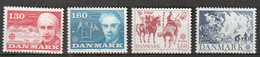 DANEMARK    Europa 1980 Et 1981   N° Y&T  700, 701, 733 Et 734  ** - Neufs