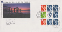 Enveloppe  FDC  1er  Jour  GRANDE  BRETAGNE  Bloc  Feuillet   Carnet   De   Prestige   L' ECOSSE  Série  Courante   1989 - 1981-1990 Em. Décimales