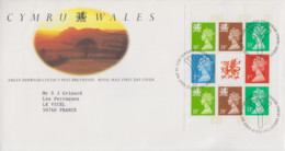 Enveloppe  FDC  1er  Jour   GRANDE  BRETAGNE   WALES   Bloc  Feuillet   Série  Courante   1992 - 1991-00 Ediciones Decimales