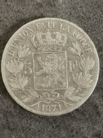 5 FRANCS ARGENT LEOPOLD II PETITE TETE 1871 BELGIQUE / BELGIUM SILVER - 5 Francs