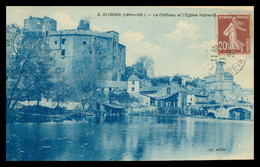 CLISSON - Le Château Et L'église Notre Dame - 17e Mille - Edit. F. CHAPEAU - Cp Bleuté - 1925 - Clisson