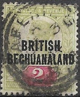 BECHUANALAND 1891 Queen Victoria Overprinted - 2d - Green And Red FU - 1885-1895 Colonia Britannica