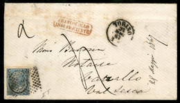 Regno - Vittorio Emanuele II - 20 Cent Ferro Di Cavallo (23) Su Lettera Da Torino 21 Mag.67 Per Varallo Con Bollo FRANCO - Unclassified