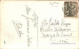 Regno - Vittorio Emanuele III - 5 Cent Vittoria (119) Su Cartolina Da Firenze Per Città 1.11.1921 (primo Giorno D'emissi - Unclassified
