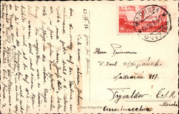 Regno - Vittorio Emanuele III - 75 Cent Orazio (402) Isolato Su Cartolina Da Bolzano 29.9.36 Per La Cecoslovacchia - Non Classés