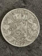 5 FRANCS ARGENT LEOPOLD II PETITE TETE 1875 BELGIQUE  BELGIUM SILVER - 5 Francs