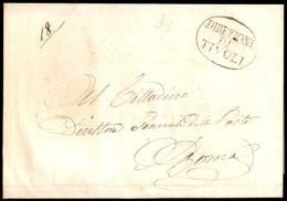Prefilateliche - 1849 - Repubblica Romana - Direzione Di Tivoli (Ovale) - Lettera In Franchigia Per Roma Del 11.4.49 - Other & Unclassified