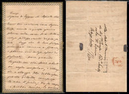 DOCUMENTI - Valentina - Lettera Da Firenze A Pisa Del 16.4.1843 - Interno Decorato Con Fregi In Oro - Autres & Non Classés