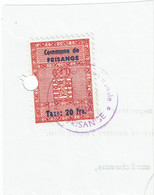 Luxembourg Commune De Frisange 20 Fr - Revenue Stamps