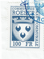 Luxembourg Commune De Roeser 100 Fr - Revenue Stamps