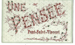 54 UNE PENSEE DE PONT SAINT VINCENT 1907 CPA 2 SCANS - Sonstige Gemeinden