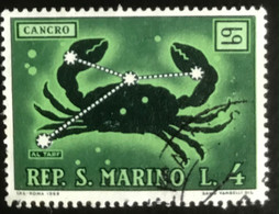 San Marino - C3/31 - (°)used - 1970 - Michel 745 - Dierenriem : Kreeft - Oblitérés