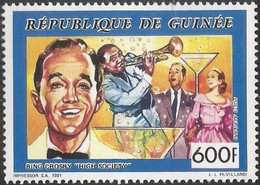 Guinea, 1991, Mi 1353, Entertainers, Musician Bing Crosby, 1v Out Of Set, MNH - Musica